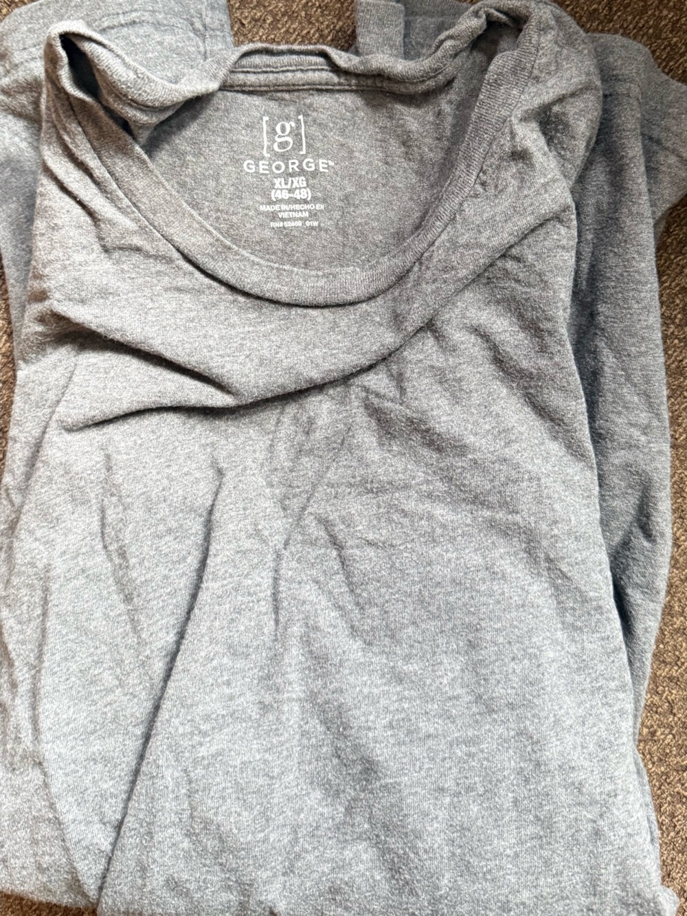 George Heather Gray Long Sleeve Crew Top